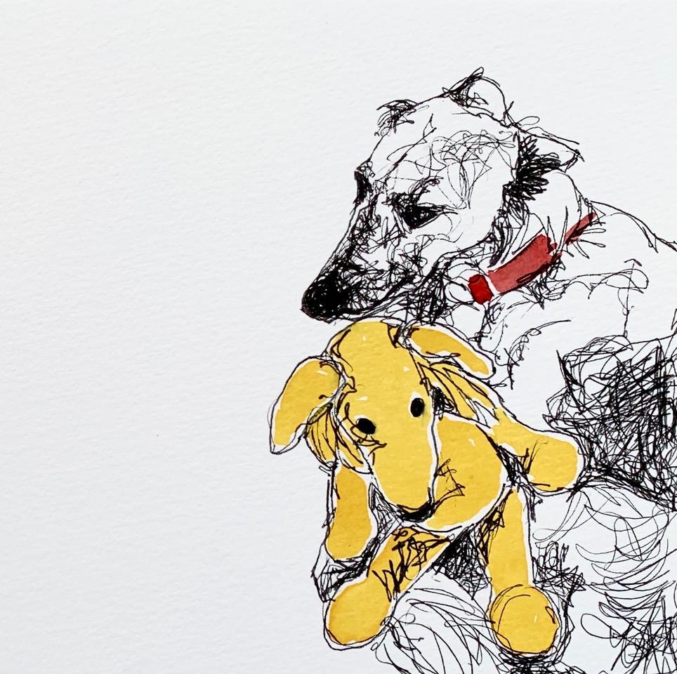 Saluki lurcher & crochet saluki